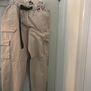Tan cargo pants from boohoo man. Size Medium
